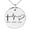 Silver, variant on Stainless Steel Faith Hope Love Lifeline CZ Small Medallion Circle Charm Pendant Necklace