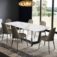 thumbnail image 6 of Furniture of America Jorvik Upholstered Metal Side Chairs, Set of 2, Silver and Taupe, 6 of 6
