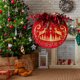 thumbnail image 5 of Ganfancp Guirnalda Festiva Decoración Navidad Puerta de Madera Colgante, 5 of 6