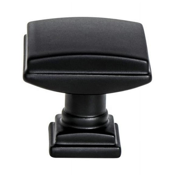 Berenson BE1275 1055 1.25 in. Tailored Traditional Knob, Matte Black