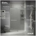 thumbnail image 5 of Kohler 707607-6D3-MX 70.5 x 53.62 in. Elate Sliding Shower Door with 0.25 in. Thick Frosted Glass - Matte Nickel, 5 of 7