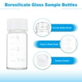 thumbnail image 3 of Uxcell 10 piezas de viales de vidrio claros de 5 ml con tapa de rosca blanca, botellas de muestra graduadas de vidrio borosilicato, 3 of 6