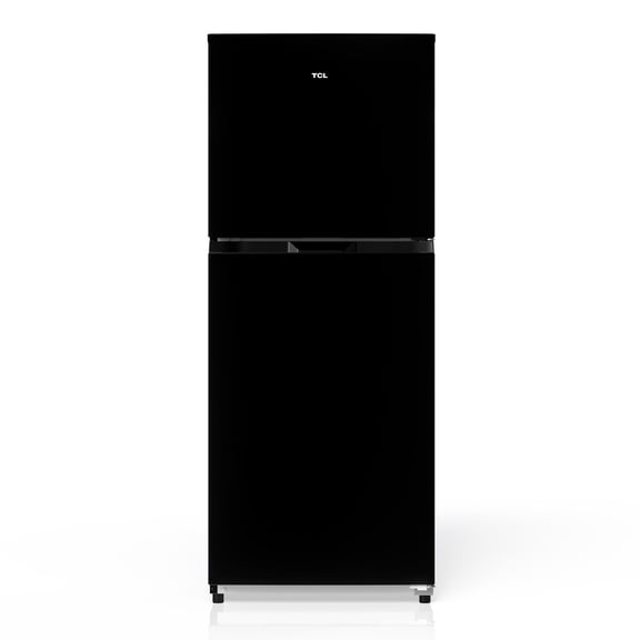 TCL 10.1 cu. ft. Double Door Refrigerator with Freezer in Black, TRT10T4AB