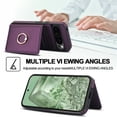 thumbnail image 4 of ELEHOLD Case for Google Pixel 9 / 9 Pro,Business PU Leather Stand Case with Card Holder & Ring Holder,Deeppurple, 4 of 7