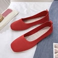 thumbnail image 6 of EHQJNJ Womens Shoes Dressy Casual Low Heel Spring and Autumn Casual Shoes Flat Bottom Square Toe Fly Woven Mesh Breathable Comfortable Slip on Solid Color Simple Style, 6 of 8