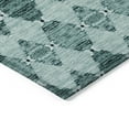 thumbnail image 3 of HomeRoots 578170 9 x 12 ft. Moroccan Washable Indoor & Outdoor Rectangle Area Rug, Teal Blue, Aqua & Charcoal, 3 of 5