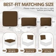 thumbnail image 2 of Kimunuk 14 Piece Outdoor Furniture Replacement Cushions, 5" Foam Foam High-Density, Fits 6-Seat Sectional Rattan Conversation Set, Patio Water-Resistant Sofa Cushions, Chocolate, 2 of 6