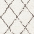 thumbnail image 4 of SAFAVIEH Moroccan Fringe Scarlett Geometric Shag Runner Rug, Ivory/Grey, 2'2" x 8', 4 of 5