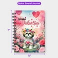 thumbnail image 5 of Hello Valentine’s Day Shih Tzu Flower Crown Romantic Pink Floral Spiral Bound Journal Lion Dog Lover Gifts 5x7in Spiral Notebook - 00031, 5 of 5