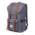 thumbnail image 3 of Mochila de viaje escolar KAUKKO para universidad flexible con portátil para 15", 22L (Nylon/Gris) KAUKKO  EP5T09, 3 of 5