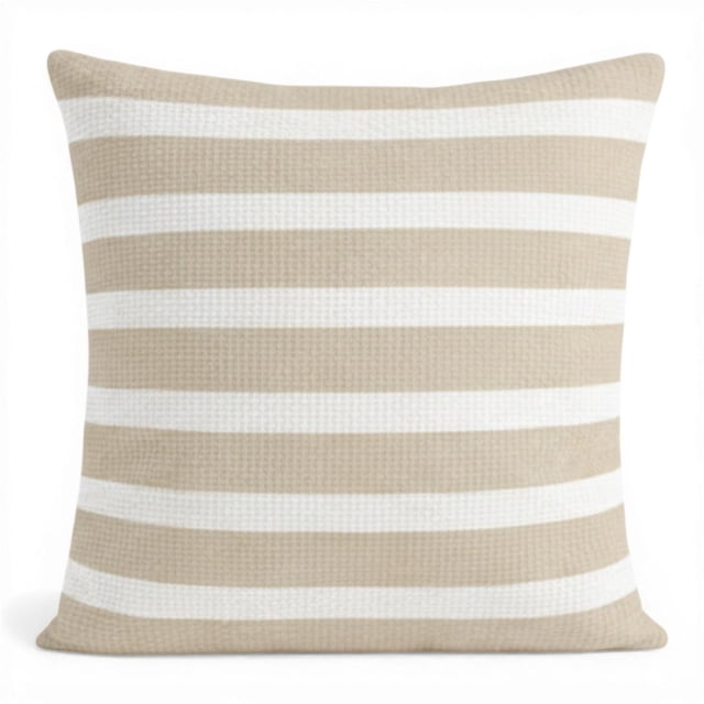 Coussin carré Sunset 18 x 18, beige rayé