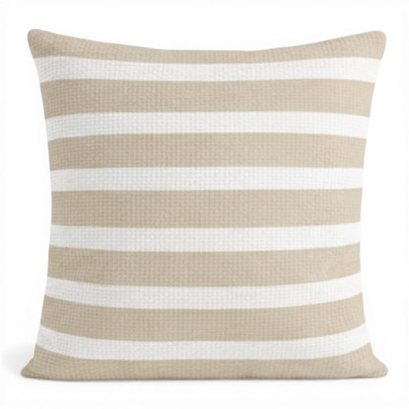 Coussin carré Sunset 18 x 18, beige rayé