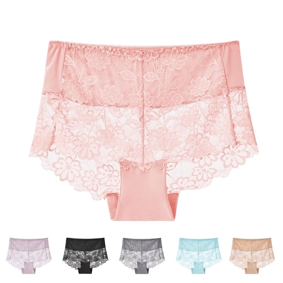 Womens Underwear Plus Size, Xunlbb Women's panties lace sexy plus large pants large size medium-high waist file summer thin panties