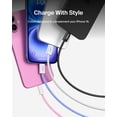 thumbnail image 3 of Cable USB C a USB C para iPhone 16, paquete de 2 unidades, 3 m, 60 W, rosa, 3 of 8