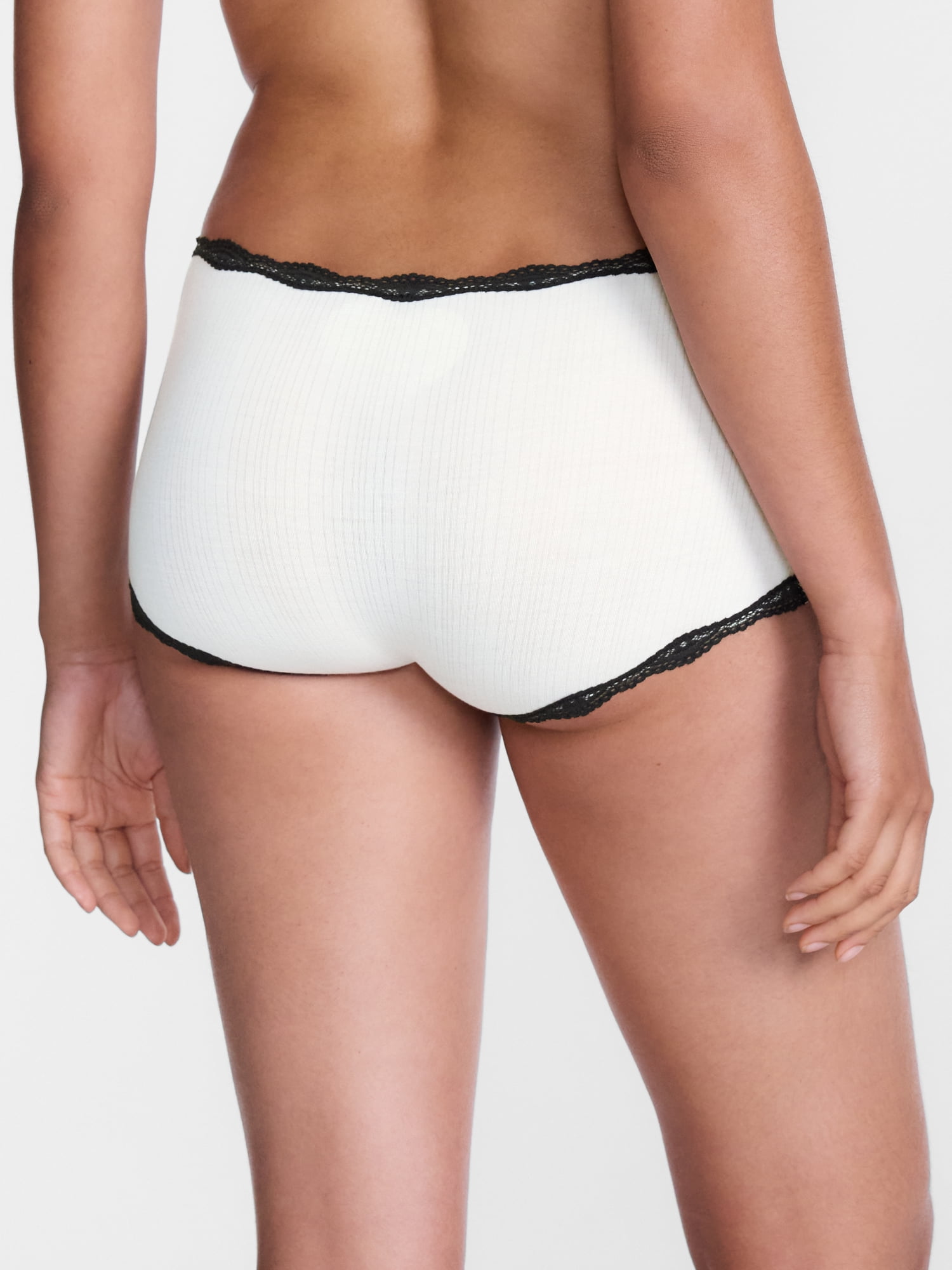 Joyspun Women's Modal Boyshort with Lace, 3-Pack, Sizes XS-XXXL