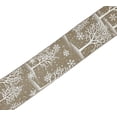 thumbnail image 1 of Set of 2 2.5" X 10 Yards White Trees And Snowflakes On Beige Ribbon, 1 of 1