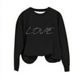 thumbnail image 6 of Auroural Little Girls Sweatshirts Sweatshirt for Girls Size 8 Toddler Kids Boys Fashion Cute Solid Color Long Sleeve Crewneck Sweatshirt Pullover Hoodies 7 Years C Black, 6 of 7