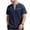 #0140Dark Blue, variant on Mens Casual Short Sleeve Henley Shirt Standing Collar Stylish Summer Top For Outdoor Office Comfortable and Breathable