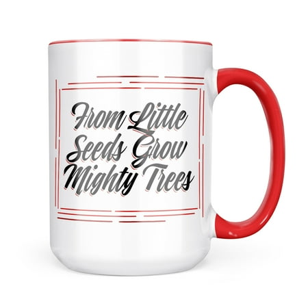 

Neonblond Vintage Lettering From Little Seeds Grow Mighty Trees Mug gift for Coffee Tea lovers