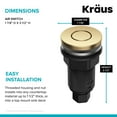 thumbnail image 4 of KRAUS Flat-Top Garbage Disposal Air Switch Button in Brushed Brass, 4 of 9