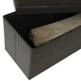 thumbnail image 4 of American Furniture Classics 514 3 pc Foldable Storage Bench w/ 2 Ottomans  Brown, 4 of 8