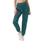 thumbnail image 1 of Pantalones cargo de satén para mujer Inspire Chic, de cintura alta, con cintura elástica, casuales, color azul-verde, 1 of 6