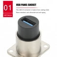 thumbnail image 3 of HEANUJJ 2Pcs USB Bulkhead Connector USB Pass Through Panel Mount PC Metal for Industrial Use, 3 of 8