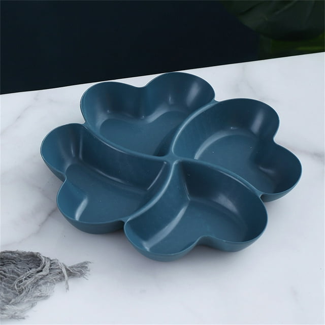 Segmented Candy Storage Container | Nut and Dried Fruit Organizer | Plastic Snack Tray for Living Room | Decorative Serving Box for Home Kitchen Countertop