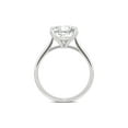 thumbnail image 3 of Charles & Colvard 14K White Gold Moissanite 9.0mm Cushion Solitaire Ring- Size 9.5 3.30ct DEW, 3 of 8