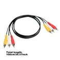 3 FT 3 To 3 Composite Extension Audio Video AV Yellow Red White 3 3ft 3-ft-3-to-3-composite-extension-audio-video-av-yellow-red-white-3-3ft