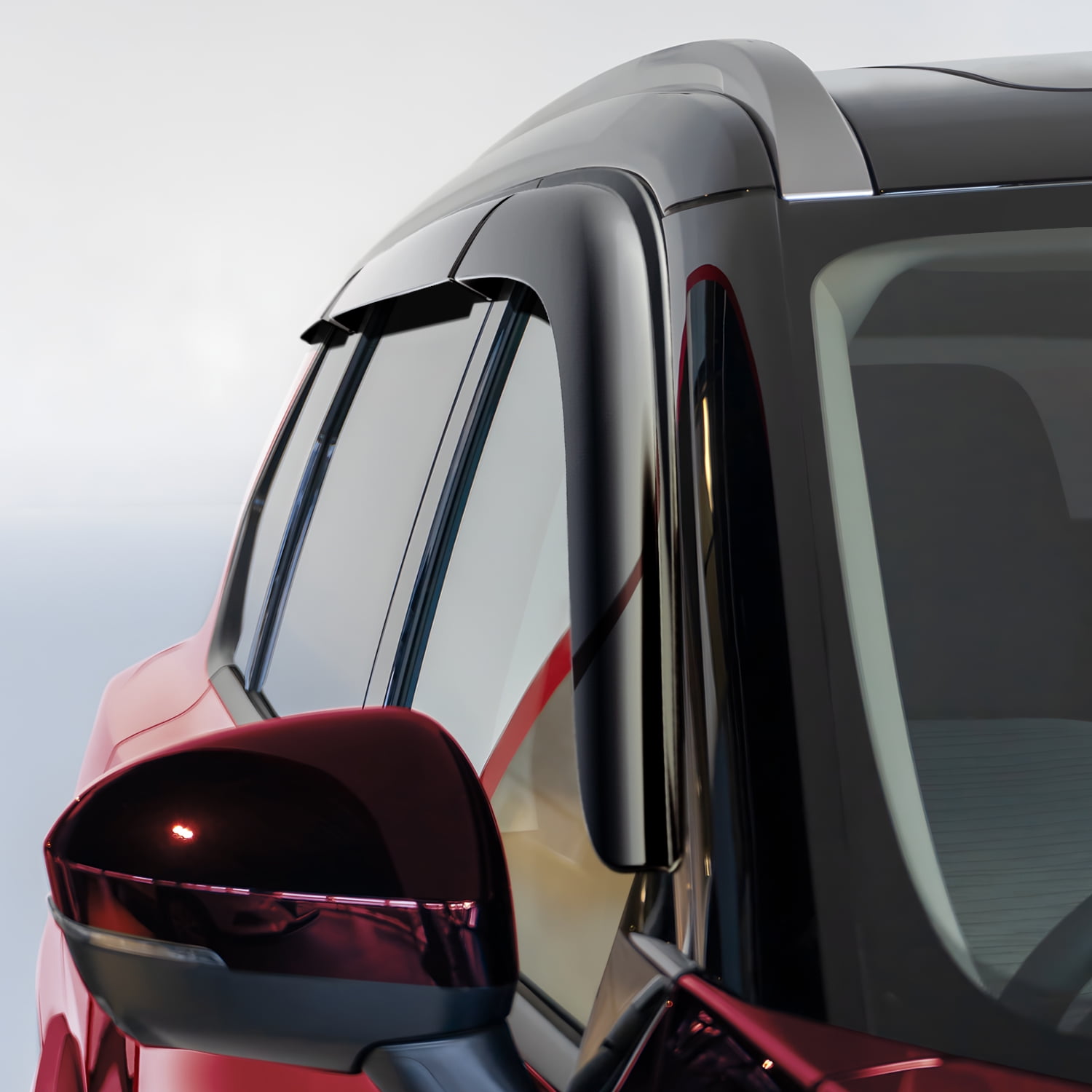 Voron Glass Tape-on Extra Durable Rain Guards for Nissan Rogue 2021-2026, Window Deflectors, Vent Window Visors, 6 Pieces - 100444