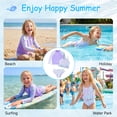 thumbnail image 4 of Bathing Suit for Girls with Long Sleeve Rash Guard 3PCS Girls Swimsuit Size 8 Girls' Swimwear Cute Pettern, 4 of 9