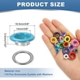 thumbnail image 2 of Uxcell 110 Pcs Grommets Eyelets with Washers 3/8" Grommets Kit Blue, 2 of 7