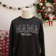 thumbnail image 2 of Personalized Embroidered Mama EST Sweatshirt For Women, Custom Gifts for Mother's Day Chirstmas Birthday for Mama, 2 of 6
