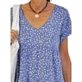 thumbnail image 3 of DYMADE Women Plus Size Round Neck Loose Short Sleeve Casual Dress, 3 of 4