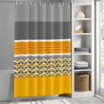 thumbnail image 5 of Modern Style Shower Curtain, Yellow White Diamond Red Stripes Black Gray Rectangle Waterproof Shower Curtain Set with 12 Hooks Lightweight Bath Curtains Fabric Bathroom Decor 72x84 Inches, 5 of 9