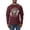 Maroon, variant on Wolf in Dream Catcher Animal Lover Mens Long Sleeve Shirt