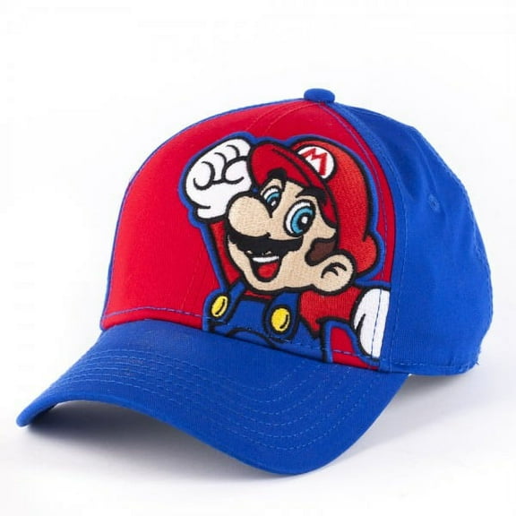 Nintendo Mario Boys Red/Blue Adjustable Cap