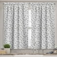 thumbnail image 2 of Ambesonne Floral Valance & Curtain, Dandelion, 55"x24", Black White, 2 of 6