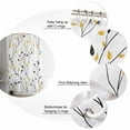 thumbnail image 7 of Shower Curtains Yellow Black Leaves Bath Curtain Simple Style Plant Waterproof Bathroom Shower Curtain Set with Hooks Decoration 36 x 72 Inches, 7 of 7