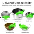thumbnail image 3 of Snap N' Strain Clip On Strainer for Pots and Pans - Collapsible Silicone Pasta Strainer and Kitchen Gadget for Cooking - Easy to Use, Heat Resistant and Space Saving Colander - Green, 3 of 8