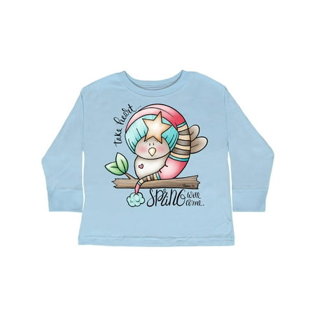 

Inktastic Take Heart Bird Gift Toddler Boy Girl Long Sleeve T-Shirt