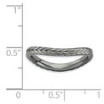 thumbnail image 4 of 925 Sterling Silver Stackable Expressions Polished Black-plate Wave Ring Size: 7; for Adults and Teens; for Women and Men, 4 of 4