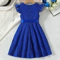 thumbnail image 4 of Toddler Girls Sweet Lace Dresses Baby Girl Elegant Dress Flutter Sleeve Lace Party Princess Dress 3-10 Years, 4 of 7