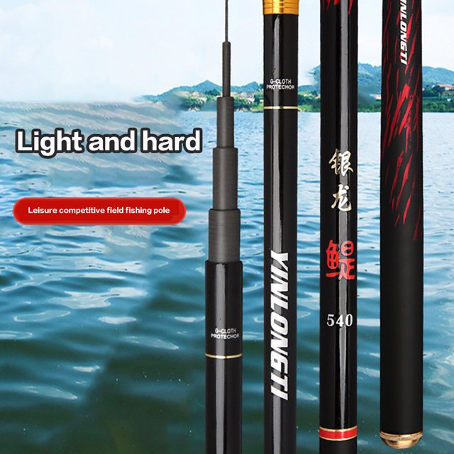 pitrice Telescopic Long Fishing Rod High Fishing Weight Light Feel for Freshwater Fishing Using