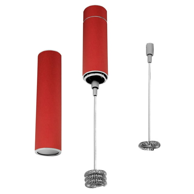 Espumador De Leche De Mano Baoblaze Eléctrica para Café Color rojo vino Espumador de leche eléctrico