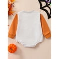 thumbnail image 3 of Newborn Girls Boys Sweatshirts Rompers 0 3 6 12 13 Thanksgiving Outfits Baby Pumpkin Floral Print Colorblock Long Sleeve Toddler Fall Bodysuits, 3 of 8