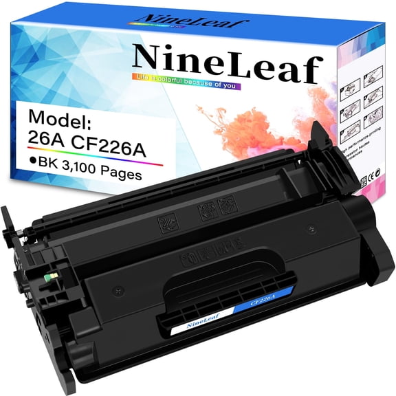 NineLeaf 1-Pack 26A Compatible Toner Cartridge Replacement for 26A CF226A Black Toner Cartridge to use for Laserjet Pro M402n M402dn M402d M402dw M402dne MFP M426dw MFP M426fdw MFP M426fdn Printer