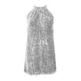thumbnail image 2 of Mgmyaa Women's Evening Gown Sleeveless Sequin Casual Halter Cocktail-Length Dress, 2 of 7