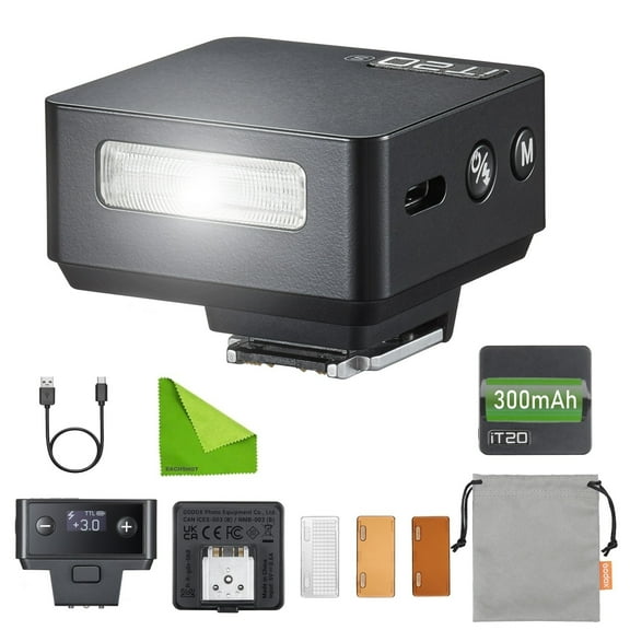 Godox iT20 C IT20C Mini GODOX Flash for Canon EOS M50,5D Mark IV,750D,80D, 45g Ultra-Compact, One-Touch M/TTL, Magnetic Color Filters, 700  Flashes, 1.5s Recycling & Precise Power Control(Black)